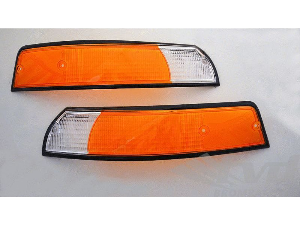 Turn signal lens 911-73 front left black trim