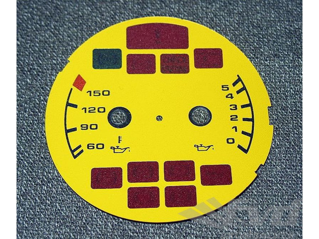 gauge face yellow 964/993 Oiltemp.Oilpress. C2