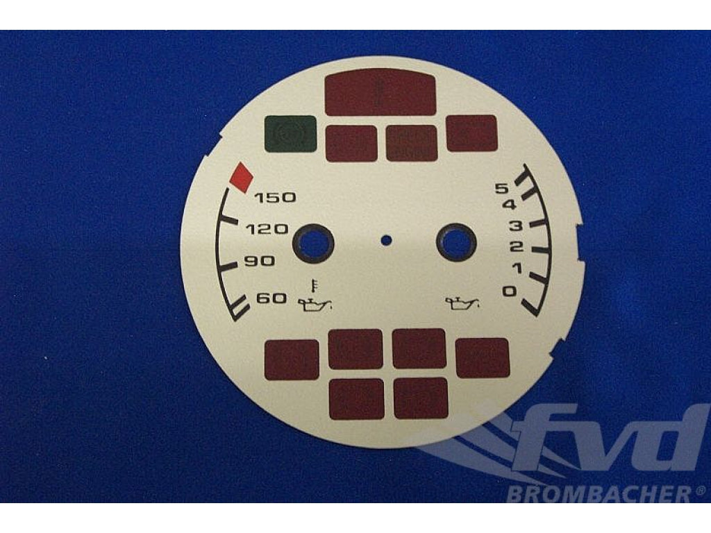 gauge face silver 964/993 Oiltemp.Oilpress. C2