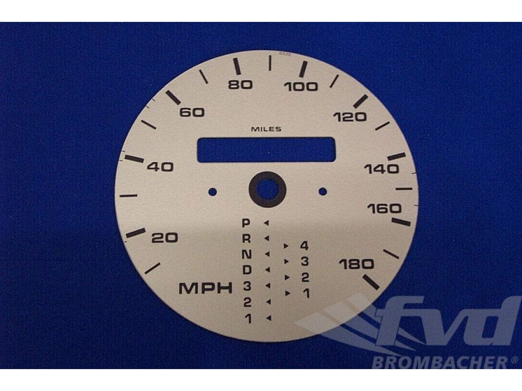 gauge face silver 964/993 speedometer mph + tiptr