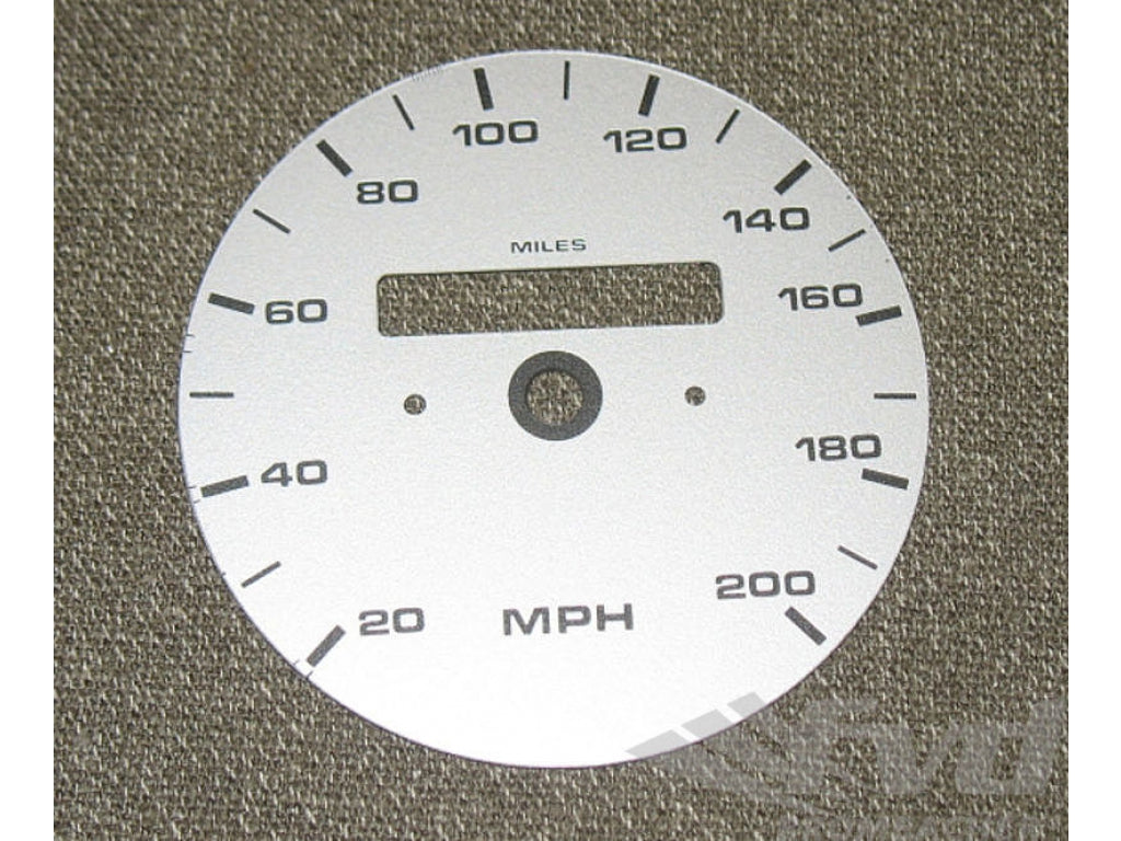 gauge faces silver 965/993 Turbo Speedometer MPH +
