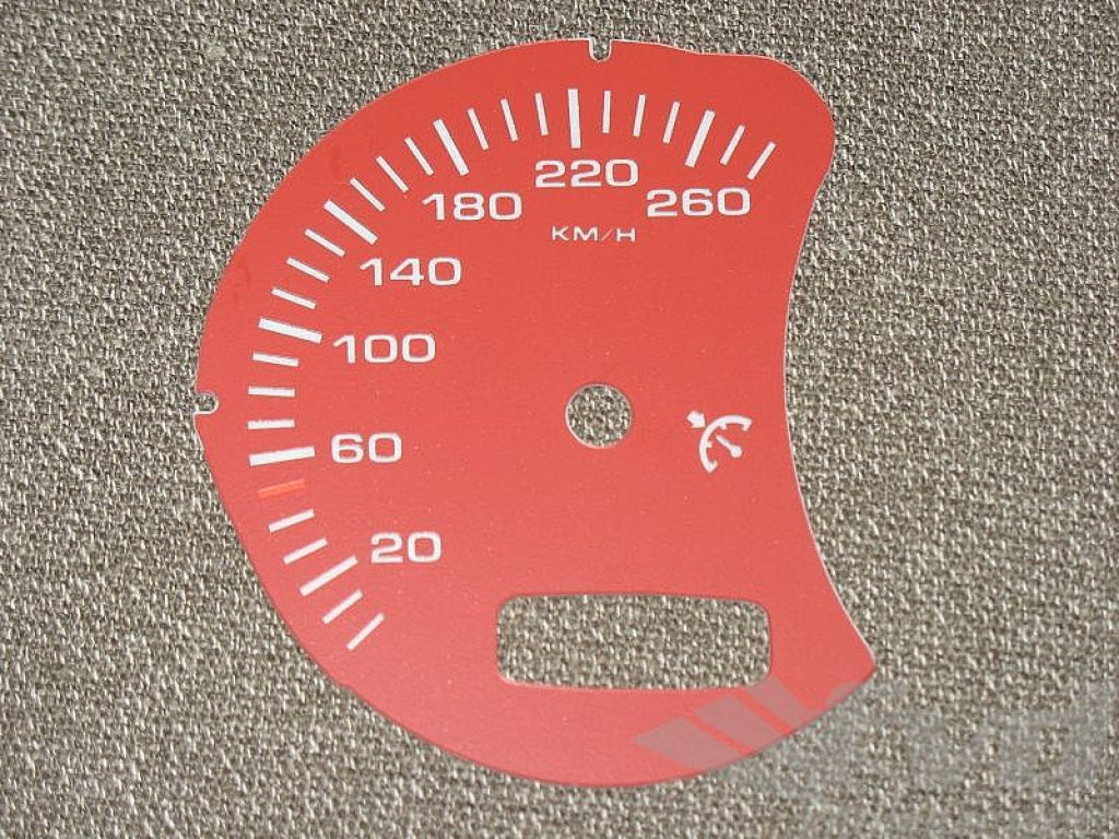 gauge face km/h red Boxster with BC