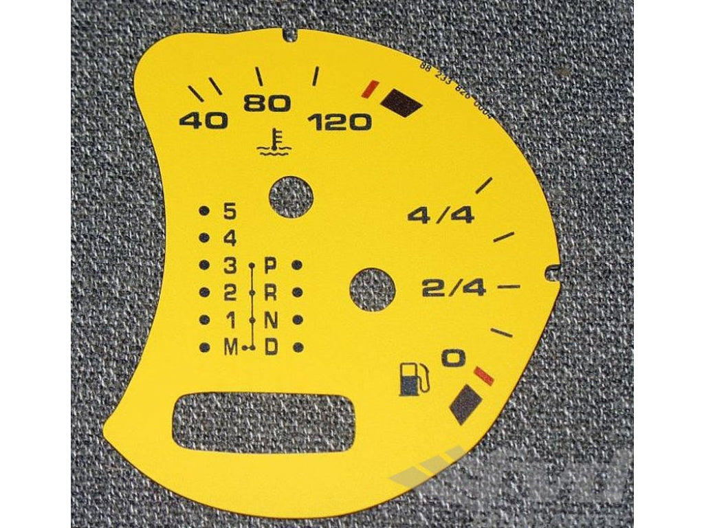 gauge face fuel tank yellow Boxster/996/Turbo/GT2 w/o BC tiptronic