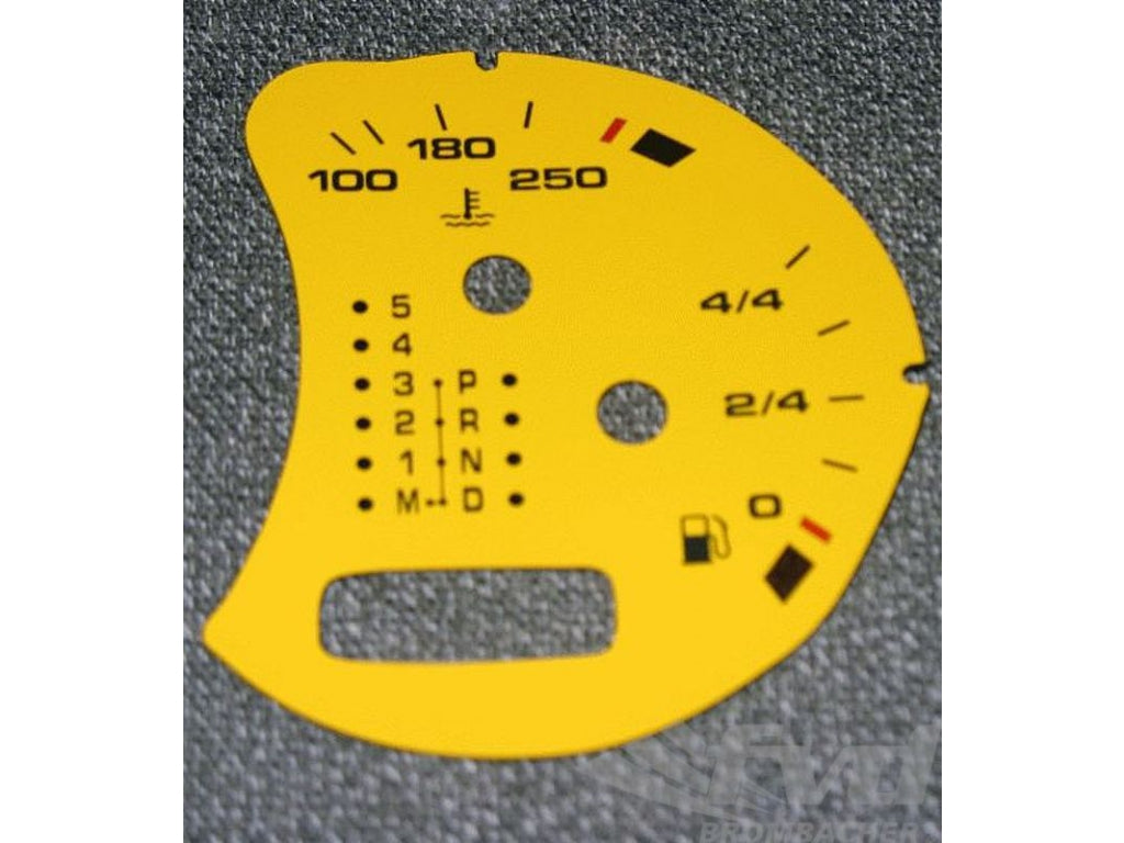 gauge face fuel tank yellow Boxster/996/Turbo/GT2 w/o BC fahrenheit Tiptronic
