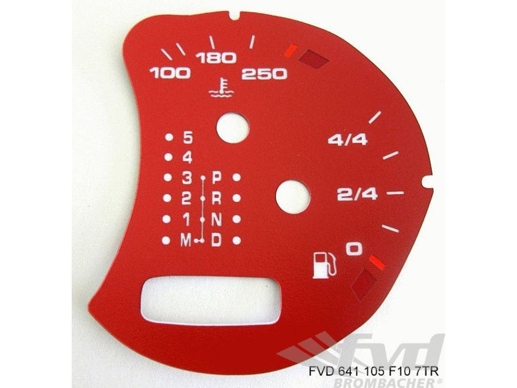 gauge face fuel tank red Boxster/996/Turbo/GT2 w/o BC fahrenheit Tiptronic