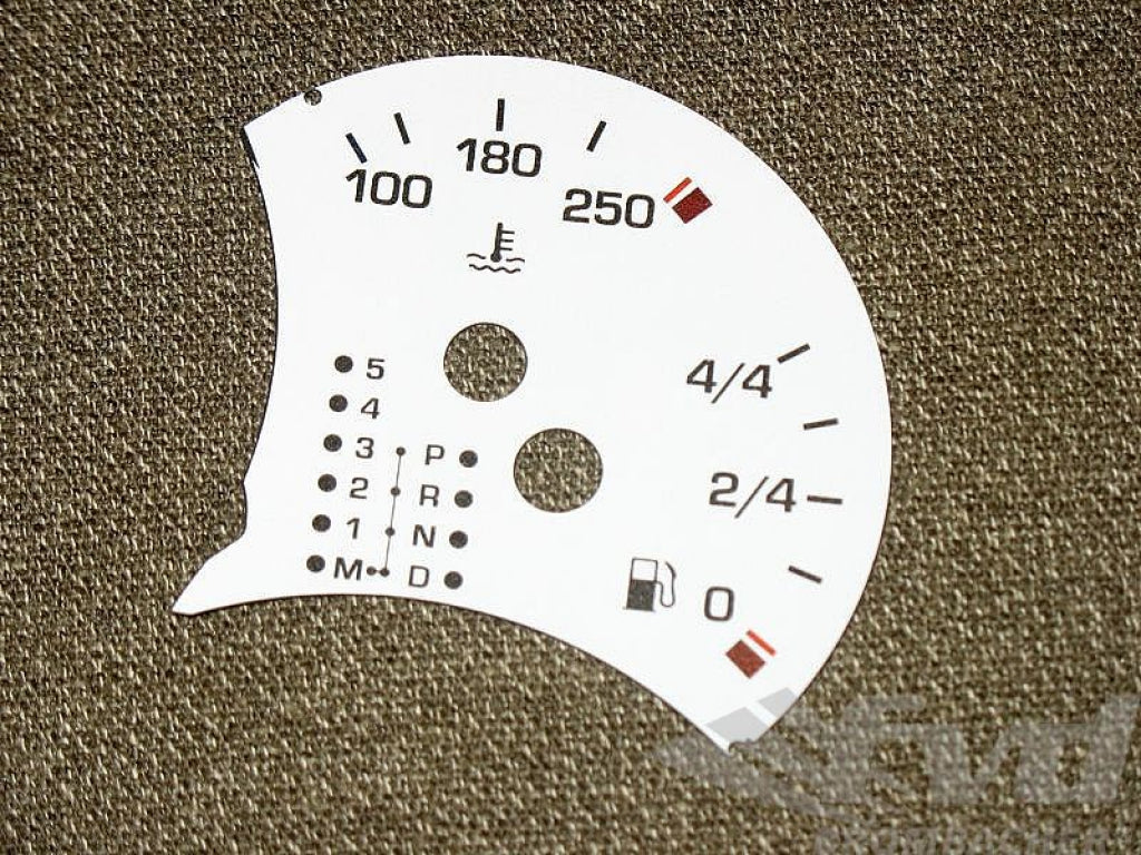 gauge face fuel tank white Boxster/996 (without BC) US Tiptronic