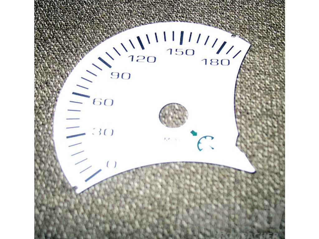 gauge face white mph 996 (without BC)