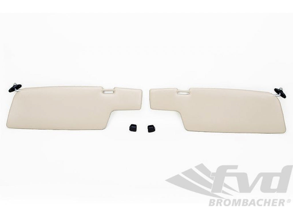 Sun visor Set 911 Coupe, with mirror right black/beige