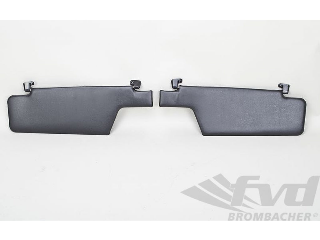 Sun visor Set 911 Targa/Cabrio, with mirror right black/black