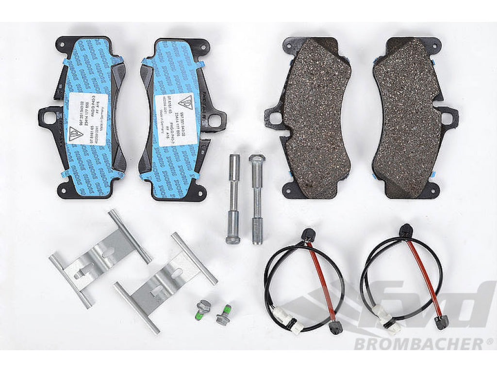 Brake service kit front 997.1 Turbo & 997.2 Turbo PCCBwithout discs -2010