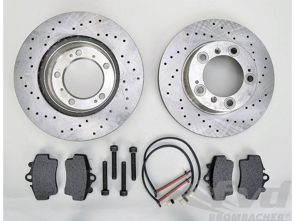 Brake service kit front 986 ( drilled discs)