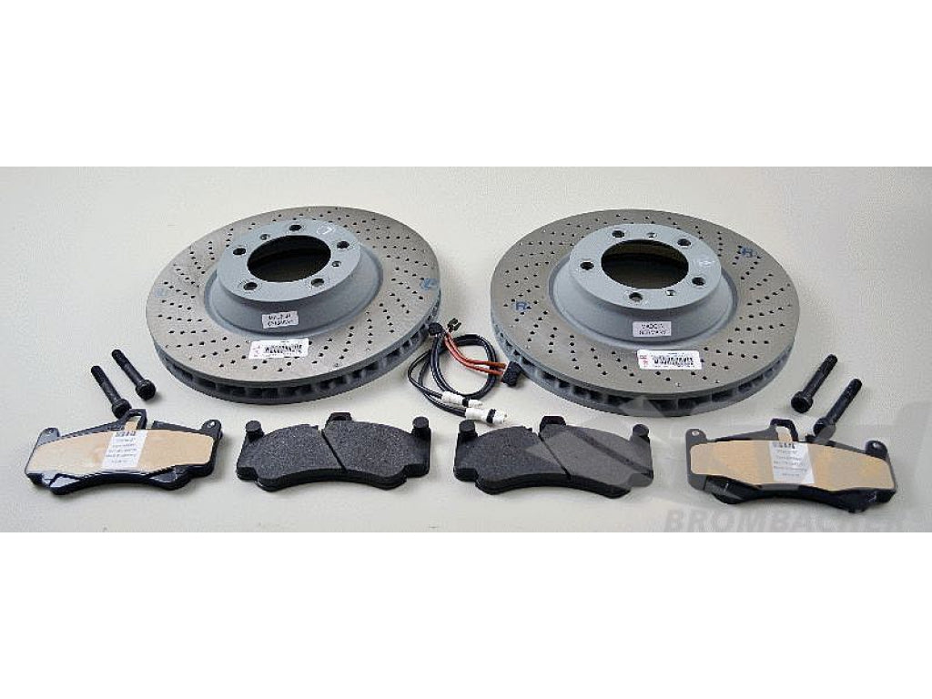 Brake service kit front 997.1 Turbo steel brake & 997.2 Turbo w/o center lock
