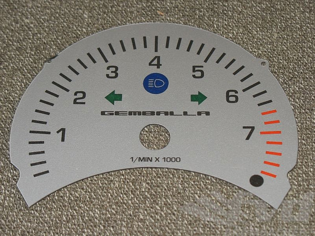 Gauge Face Silver Gemballa 986 2.5L (Tach Only)