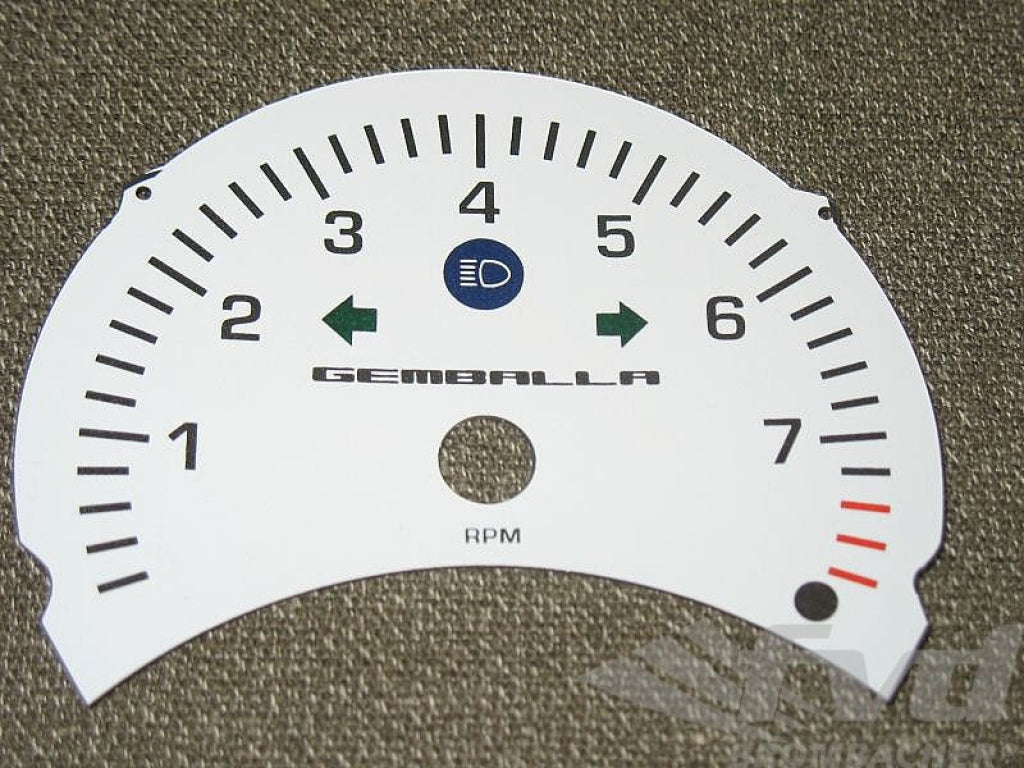 Gauge Face White Gemballa 996 /986 -01 (Tach Only)