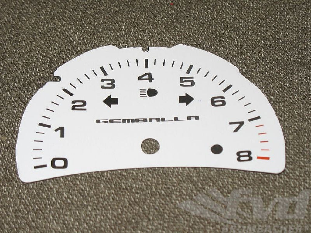 Gauge Face White Gemballa 996 /986 02- (Tach Only)