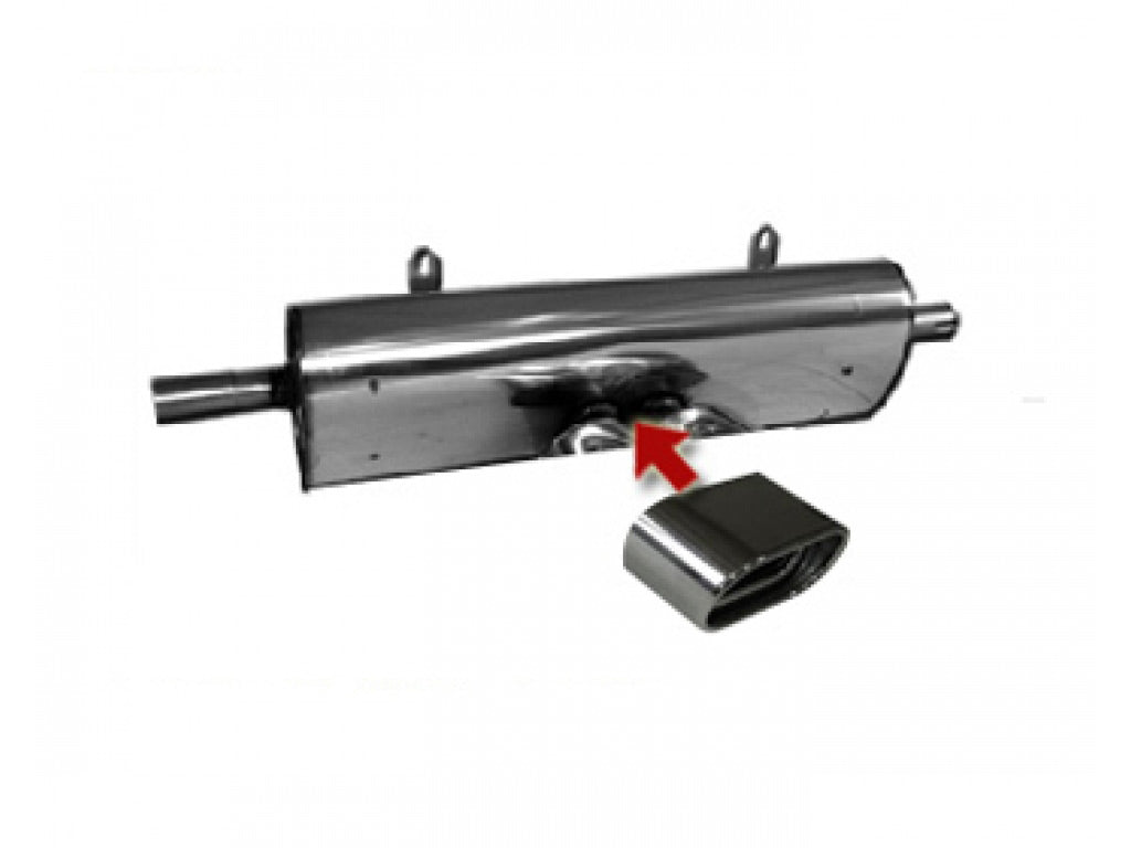 Hofele Stainless Single Oval Tip Sport Muffler
