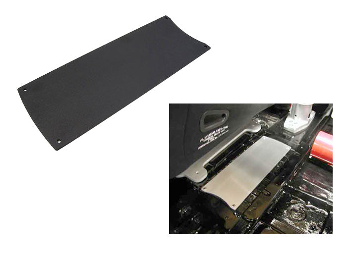 Rennline Aluminum E-Brake Block off Plate, Black