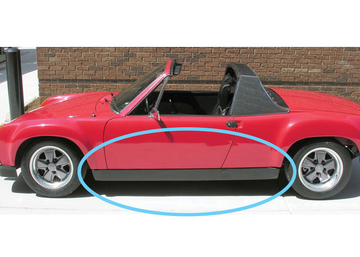 flared FIBERGLASS 914 gt ROCKER PANEL for FLARES - Pair