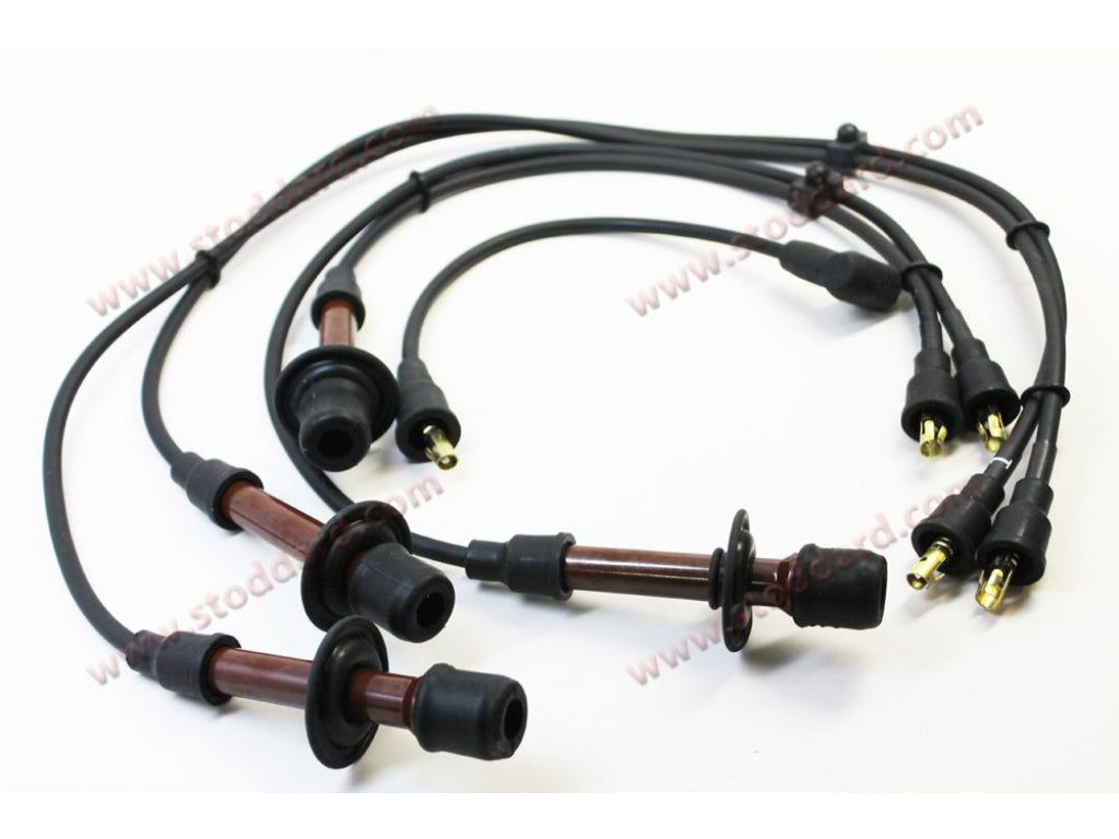 ignition wire set for 356 and 912 with long, straight brown connector. Made in USA Replaces 61610995400