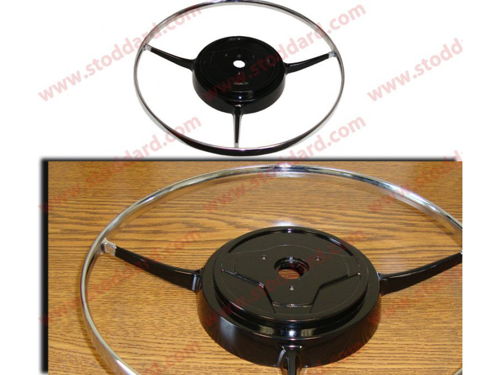 Deluxe Chrome and Black Horn Ring for 356B and 356C 64434708506