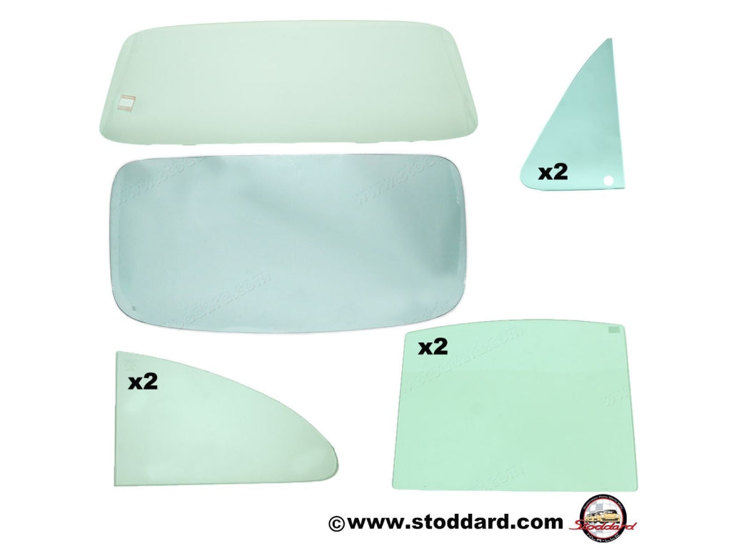 Tinted Glass Set, For 356B T6 and 356C Coupe