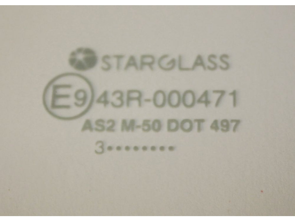 Door Window Glass, Right for 356B and 356C Coupe Precision Cut and Finished. Marked 