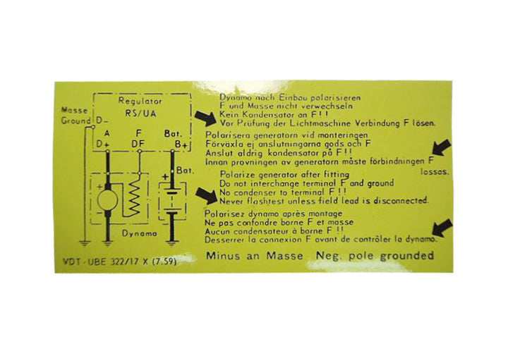 Voltage Regulator Cover decal, 356