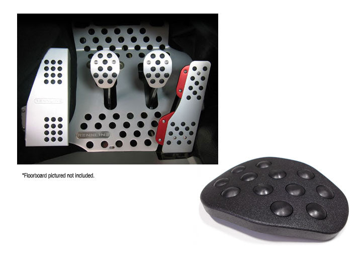 Rennline Rubber-Tipped 4-Piece Pedal Set, Manual Transmission, Coupe, Black