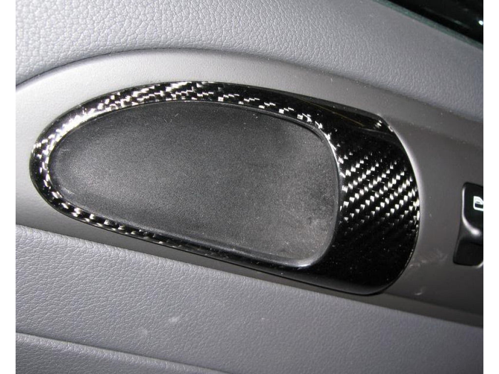 RevoZport Silver Carbon Fiber OE Interior Door Handle Set