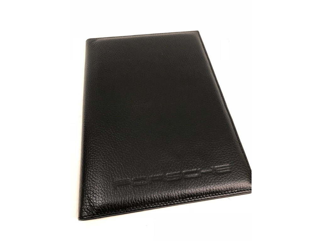 Leather Document wallet, Black, for Porsche 911, 959, 944, 968 and 928 (1990- onwards)