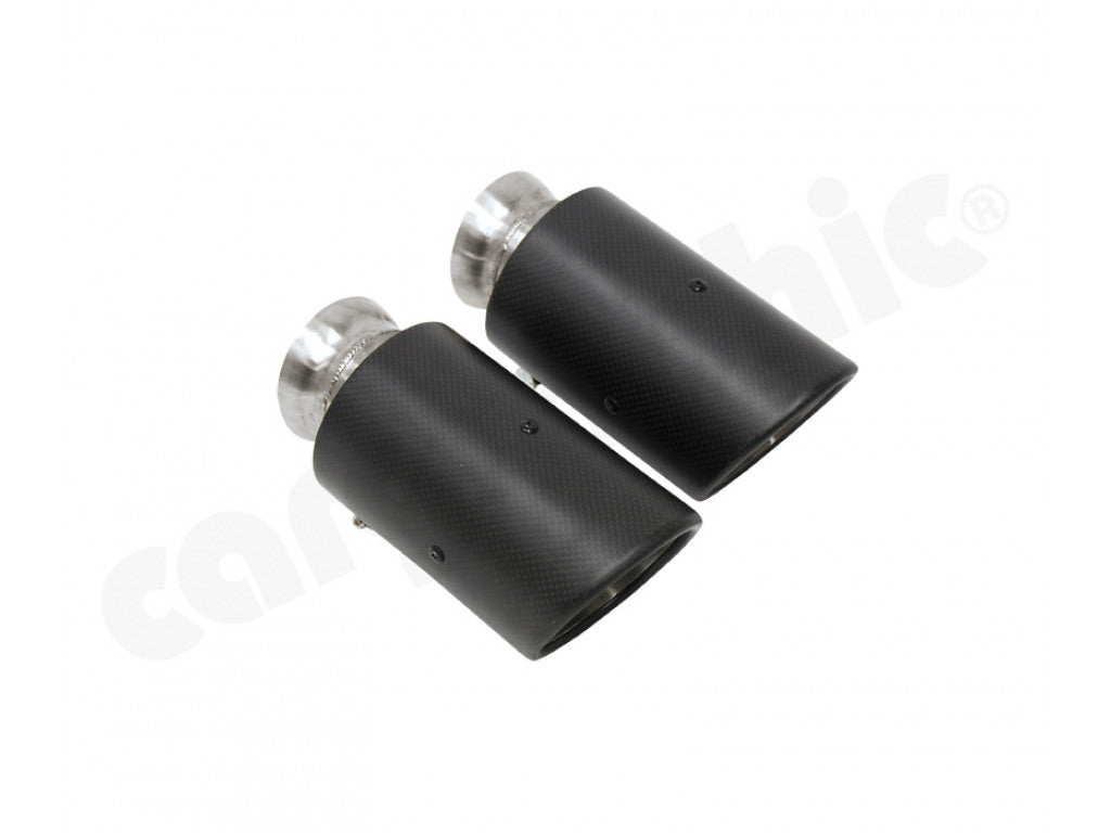 Cargraphic Tail Pipe Set Double End Carbon