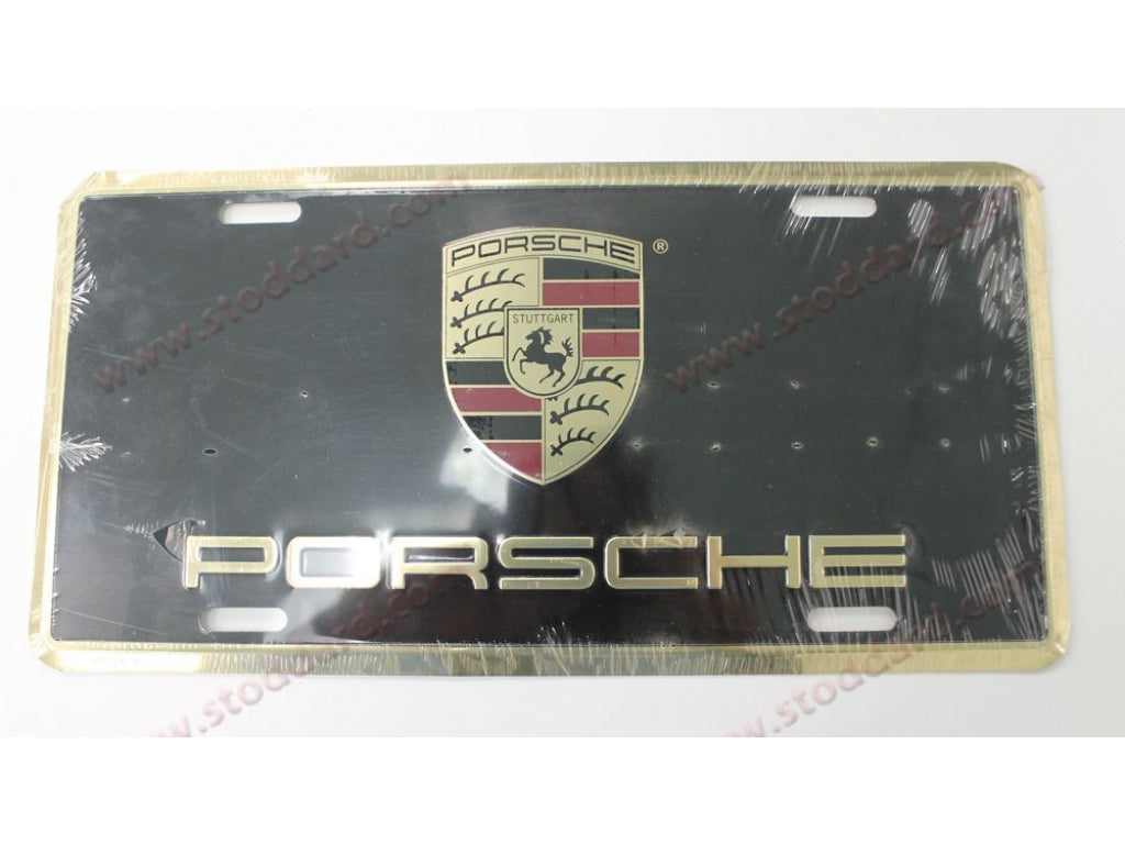 Porsche Crest License Plate. Porsche Boutique Item.