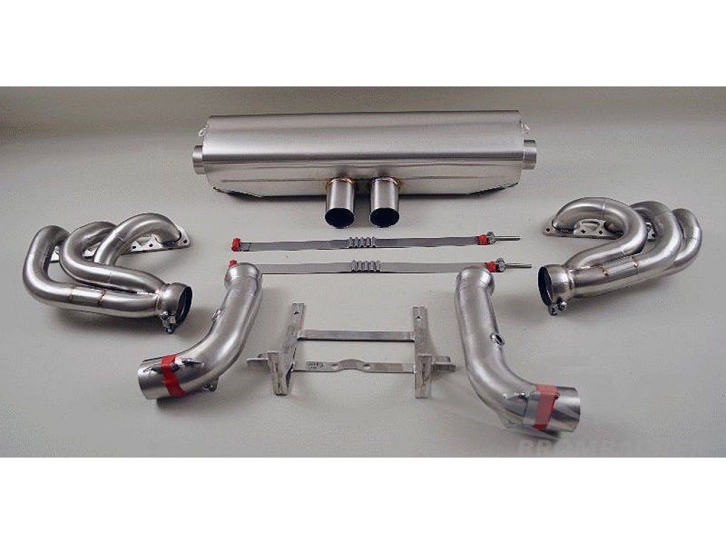 Exhaust System Race 996 GT3 Cup M&M with headers, catalytic bypass, muffler & tips
