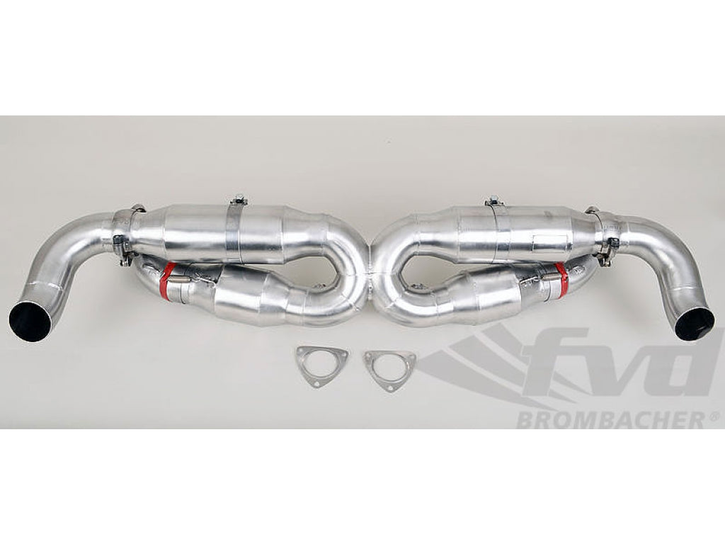 End Muffler M&M RACE 996 3,6L with cat bypass for OEM Headers