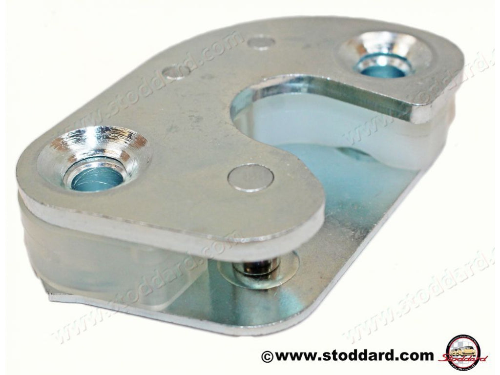 Door Striker Plate, Left, Silver Zinc Finish, for 911 912 (Late 1967-1968)