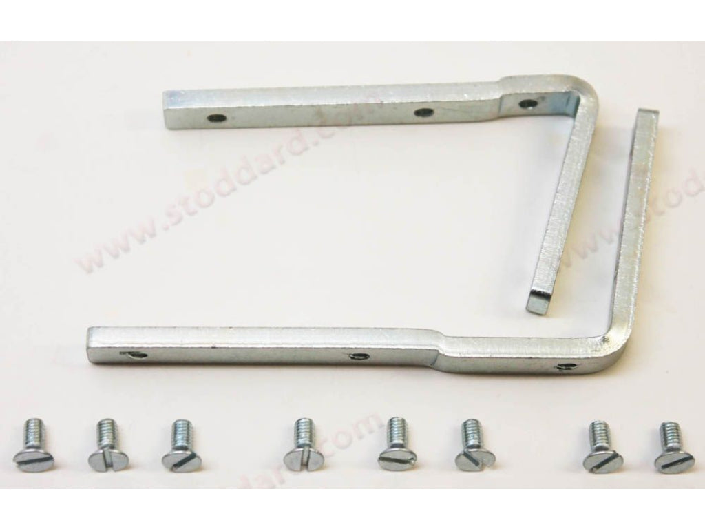 Quarter Window Corner Trim Bracket Set with Hardware.