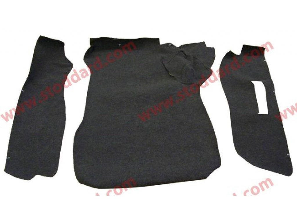 Front Trunk Mat Set, Charcoal Perlon.