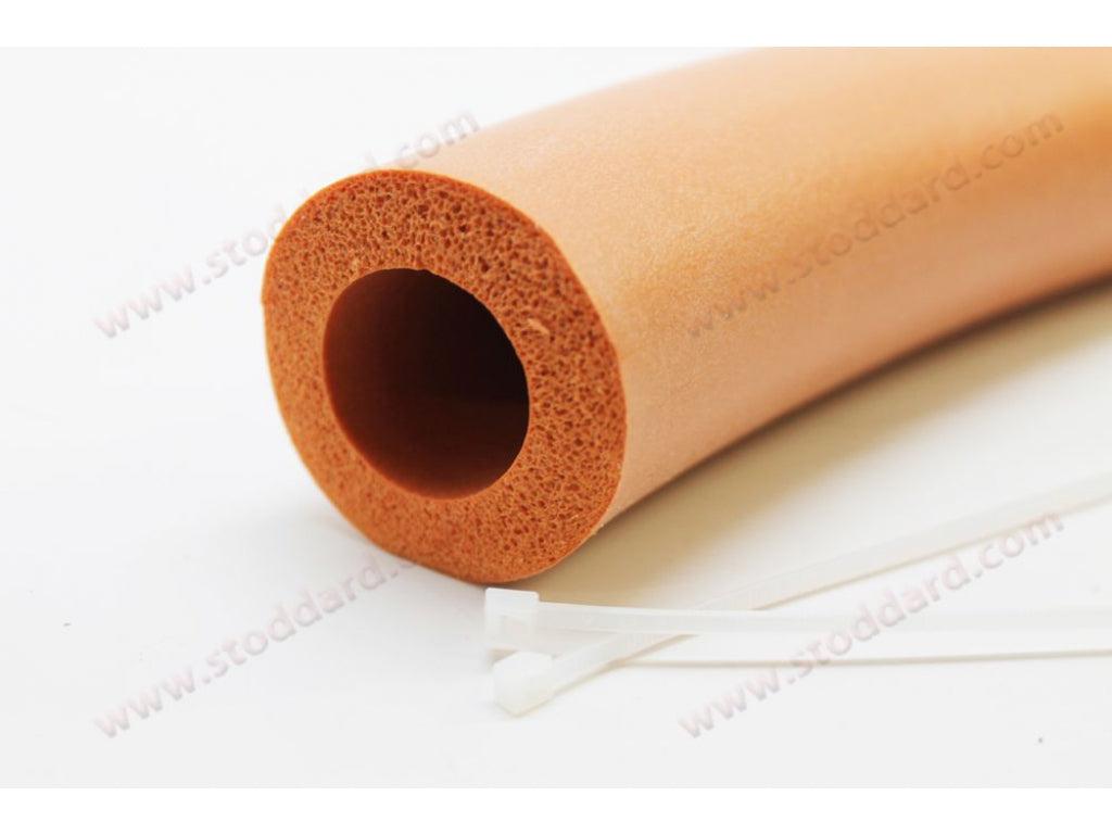 Orange Foam Defroster Tube for 1965-1968 911 912 with zip ties