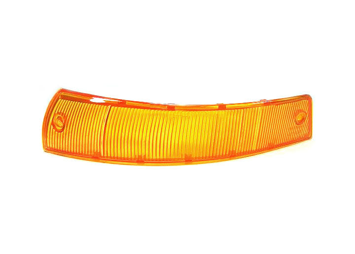 Front signal lens, amber, left side. Fits 1965-1968.