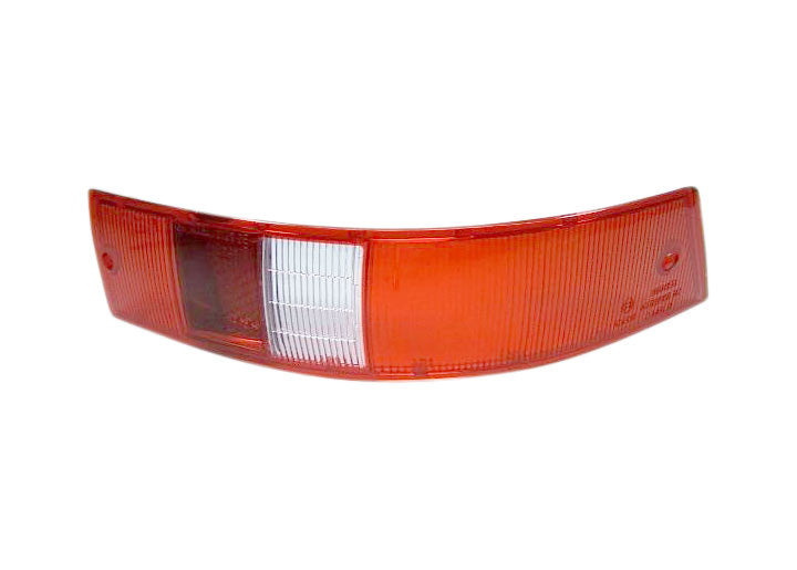 Tail light lens, right side, red/white, for USA models. Fits 1965-1968.