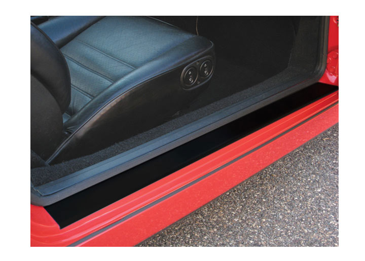 Rennline STAINLESS STEEL sill covers, PLAIN, Black