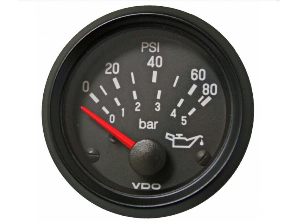 350-93400 -VDO Oil Pressure Gauge Cockpit International Gen II 80psi - VDO