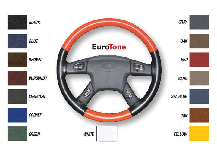 Wheelskins Euro two-tone color leather steering wheel cover