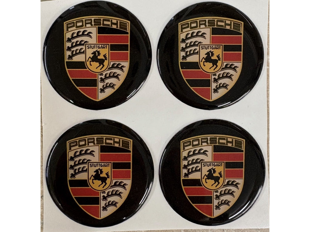 WHEEL CENTER CAP decal with Porsche CREST 1.75