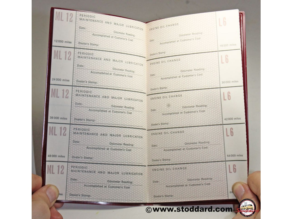 Vehicle Service Booklet with Case for 911 up to 1969