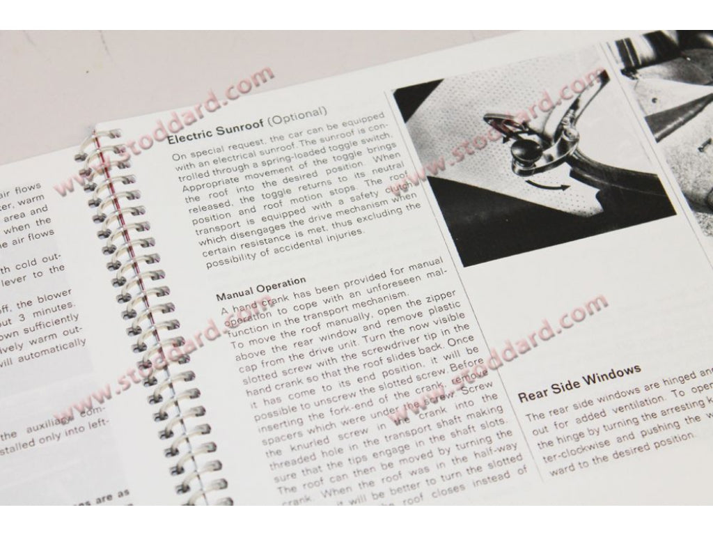 Driver's Owners Manual for 1969 911S