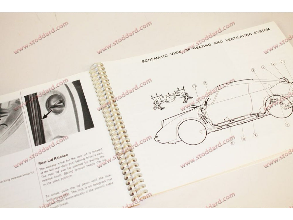 Driver's Owners Manual for 1971 911S