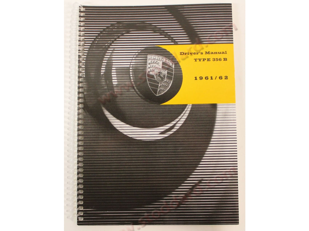 Driver's Owners Manual for 356B T6 Porsche Factory Reprint