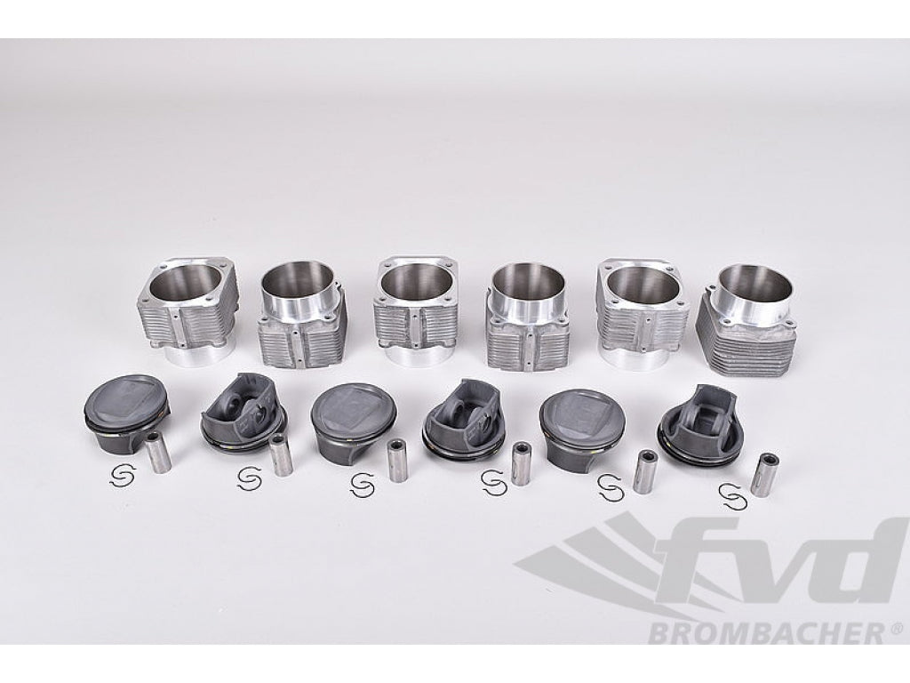 Mahle 3.8 L Piston&Cylinder Set - 993 Turbo Slip Fit 107mm / 114 length