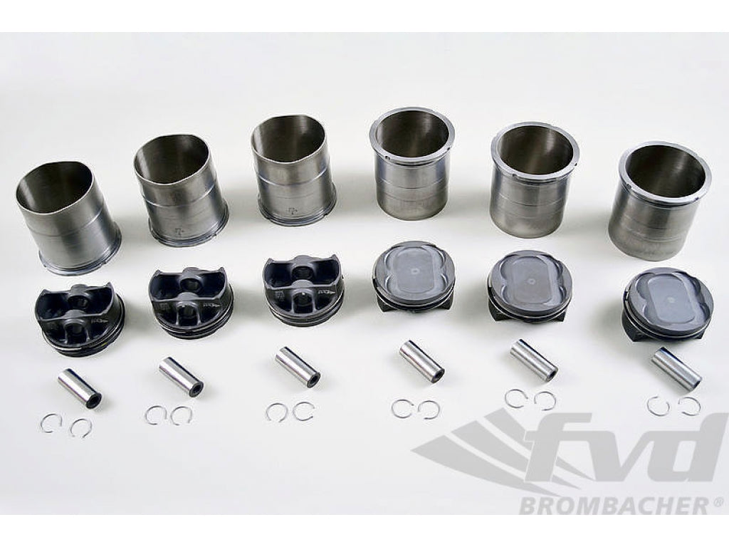 Mahle 3.8 L Piston & Cylinder Set 996 Turbo / 997 Turbo / GT2 RS - 102 mm - Slip Fit - 9.4:1
